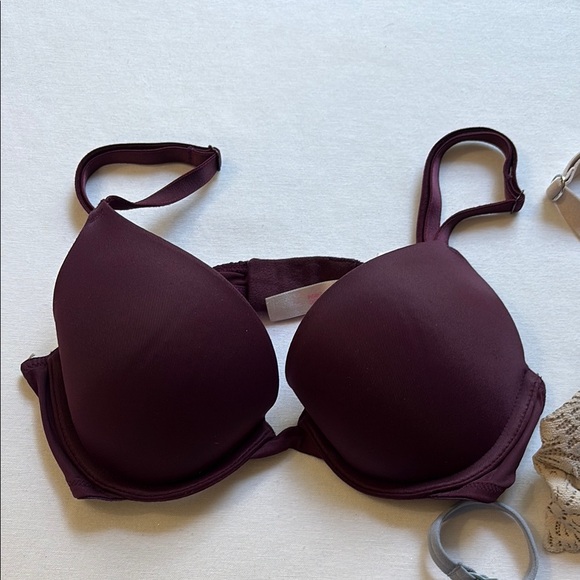 Aerie Women's Bra Set - Burgundy, Cream, and Gray - Picture 2 of 10